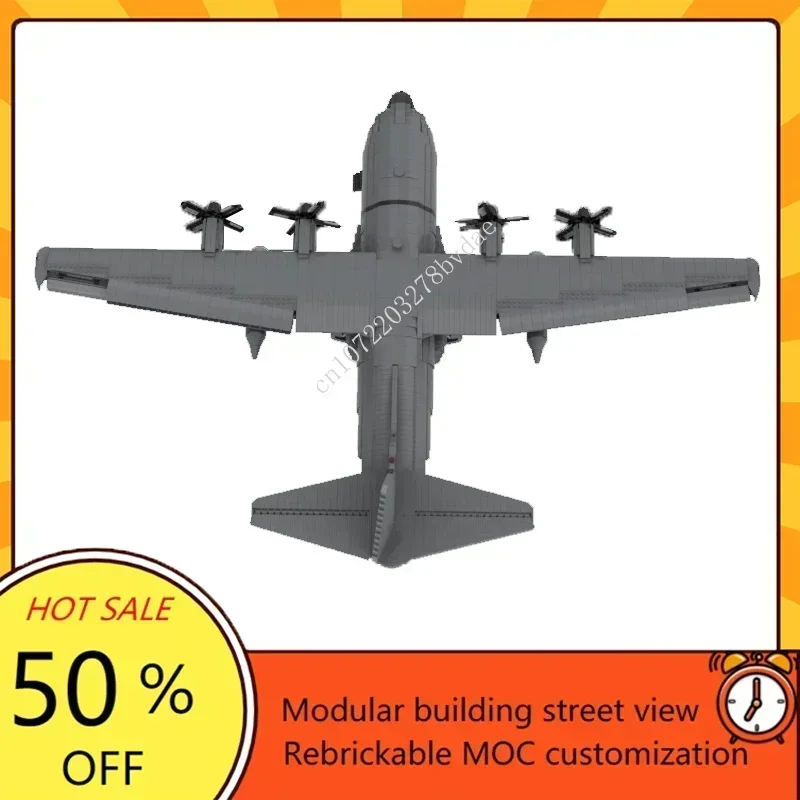 5257PCS MOC WW2 Militaire Vliegtuigen Legacy C-130H Hercules Vechter Model Aangepaste Puzzels Technologie DIY Montage Verjaardag Speelgoed Gift
