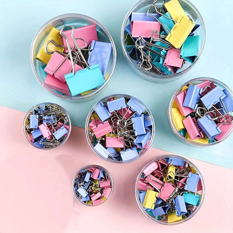 40/60개, 혼합 색상 롱 테일 클립 폴더 - 사무용품 및 테스트 용지 책 클립에 적합합니다.