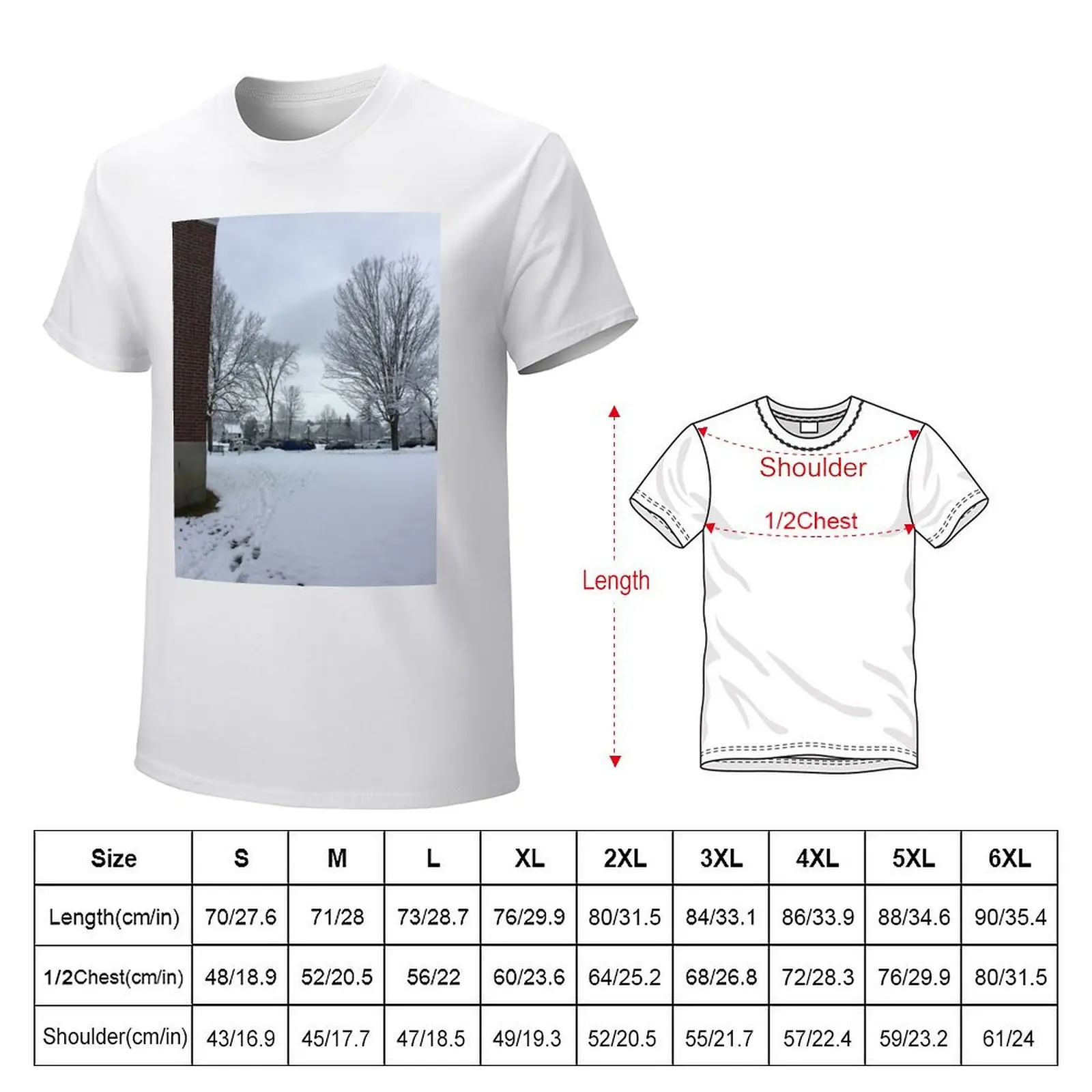 Fresh Snow in Vermont T-shirt boys animal print hippie clothes anime mens vintage t shirts