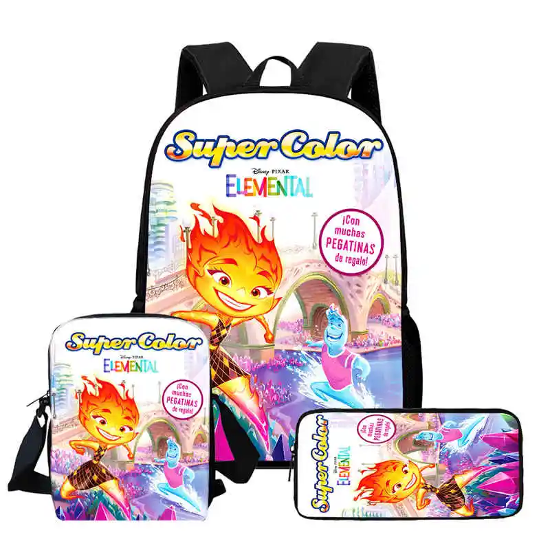 

Cartoon ElementTal Child School Backpack With Shoulder Bags Pencil Bags For Kindergarten,Light Weight School Bags For Boys Girls