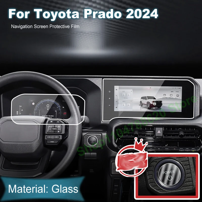 

Car GPS Navigation Screen Scratch-resistant Tempered Glass Protective Film For Toyota Prado 2024 Interior Accessories