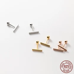 La Monada Womens Earrings Silver 925 Geometric 925 Silver Earrings For Women Silver Stud Earrings Stick Girls Ladies Ball Simple