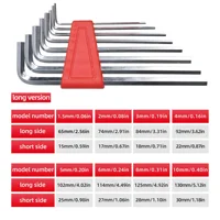 8pcs Allen Wrench Metric Wrench Inch Wrench L Wrench Size Allen Key Short Arm Tool Set Easy To Carry In The Pocket 2