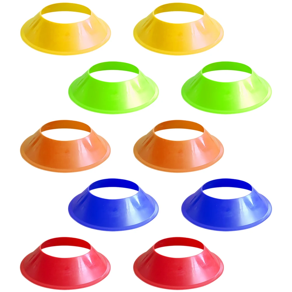

10pcs Soccer Training Cones Football Discs PE Material Red Green Orange Sports Equipment Agility for Obstacle