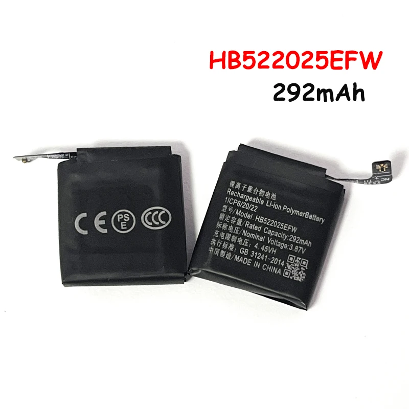 292mAh HB522025EFW Replacement Battery Li-Ion Polymer for Huawei GT 3 42MM/GT3 Pro 43mm Smart Watch Rechargeable