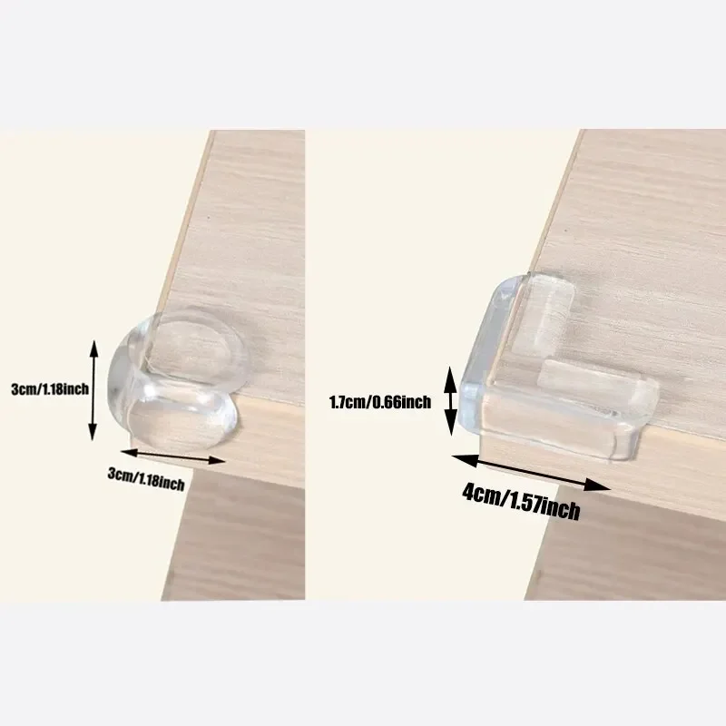 4pcs Children's Table Corner Protective Cover Pvc Table Corner Anti-Collision Protective Cover Baby Silicone Round Cover
