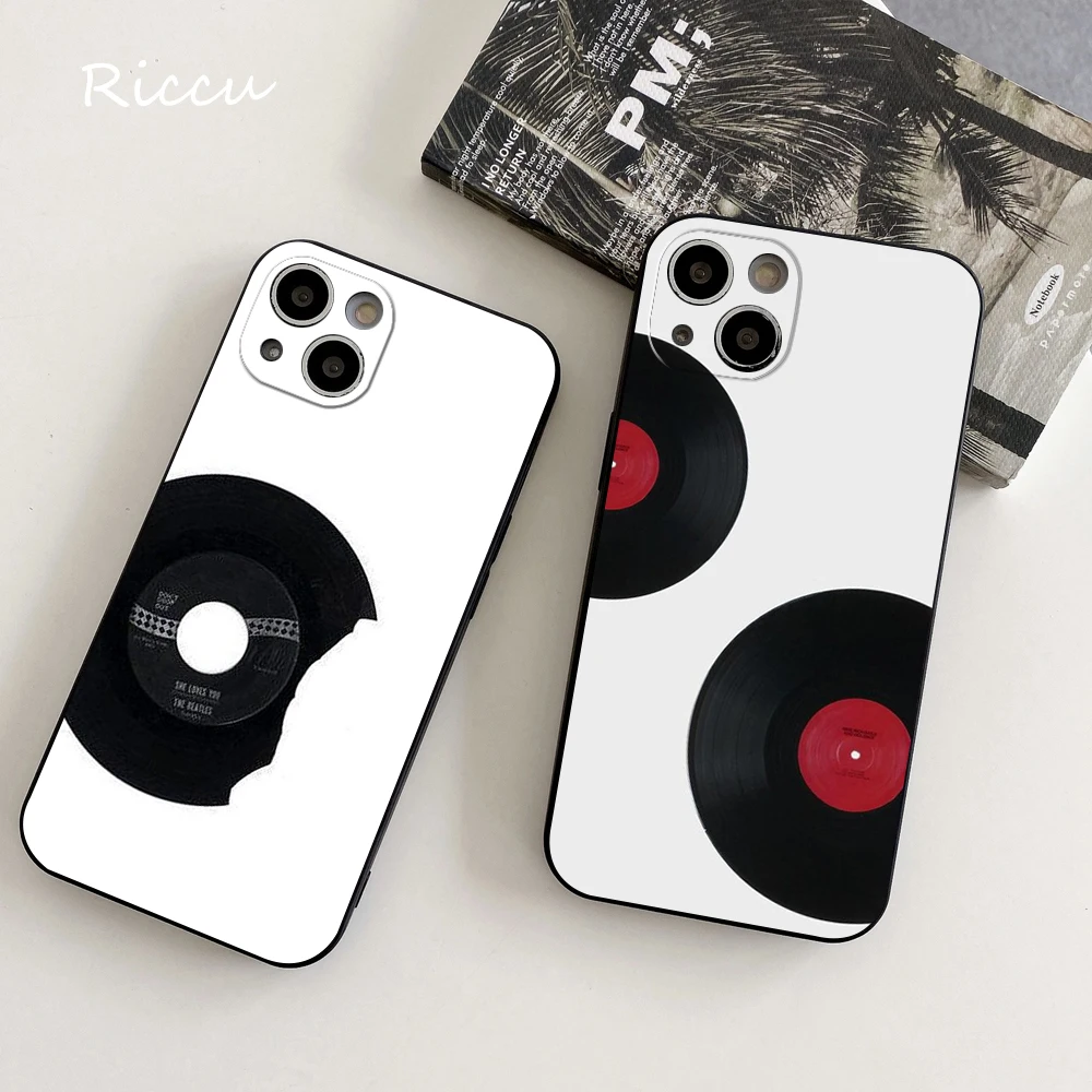 FOR IPhone 14 Vinyl Records Soft Case for Iphone 14 11 12Pro 8 7 Plus X 13Pro MAX SE2020 XR XS Covers