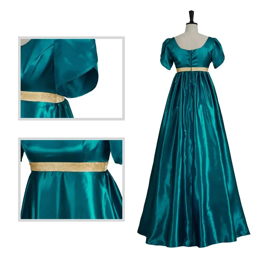 2025halloweenVictoria Abito in costume vintage in raso stile retrò delicato ed elegante del XIX secolo per cosplay Party cosplay