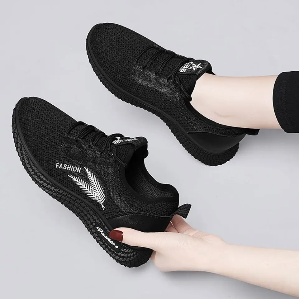 Sneakers Wanita Baru 2023 Sepatu Kasual Wanita Hak Tinggi Musim Panas Musim Gugur Sepatu Platform Wedges Wanita Sepatu Pelatih Sol Tebal Wanita