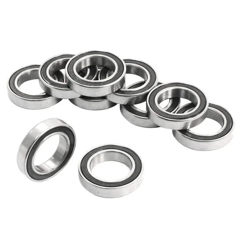 Professional 50Pcs 6802-2RS 15X24x5mm Metal Shielded Sealed Deep Groove Ball Bearings