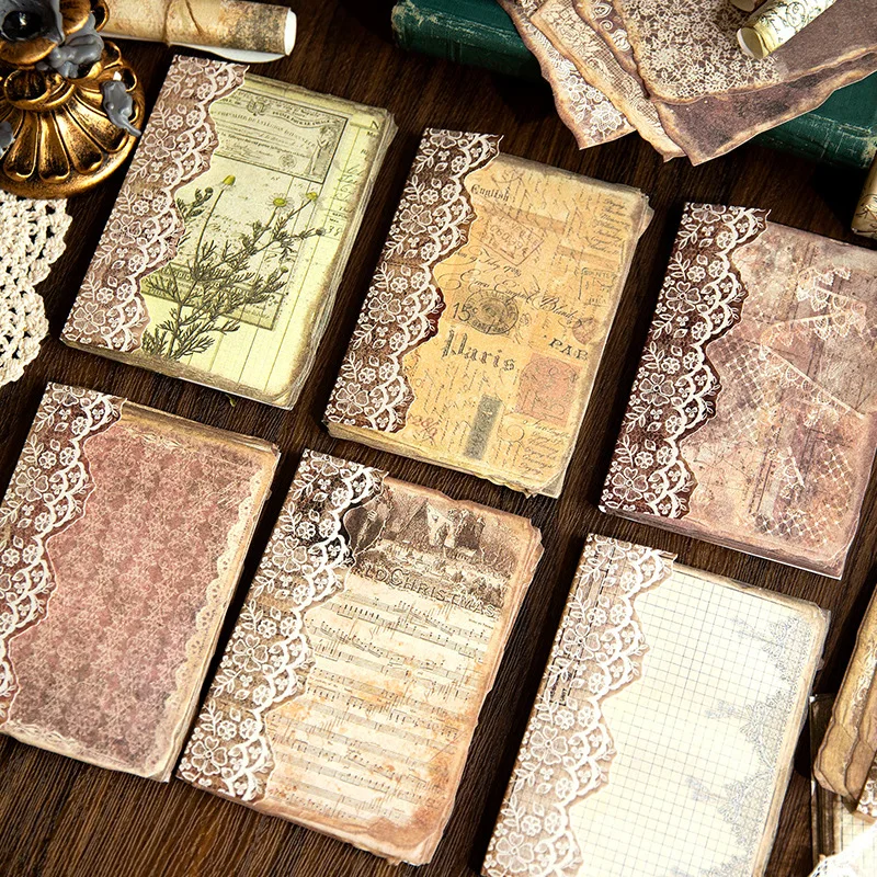 50 Blatt Vintage-Material, handgefertigt, DIY-Tagebuch, Scrapbooking, Hintergrundpapier, Junk-Journal-Zubehör
