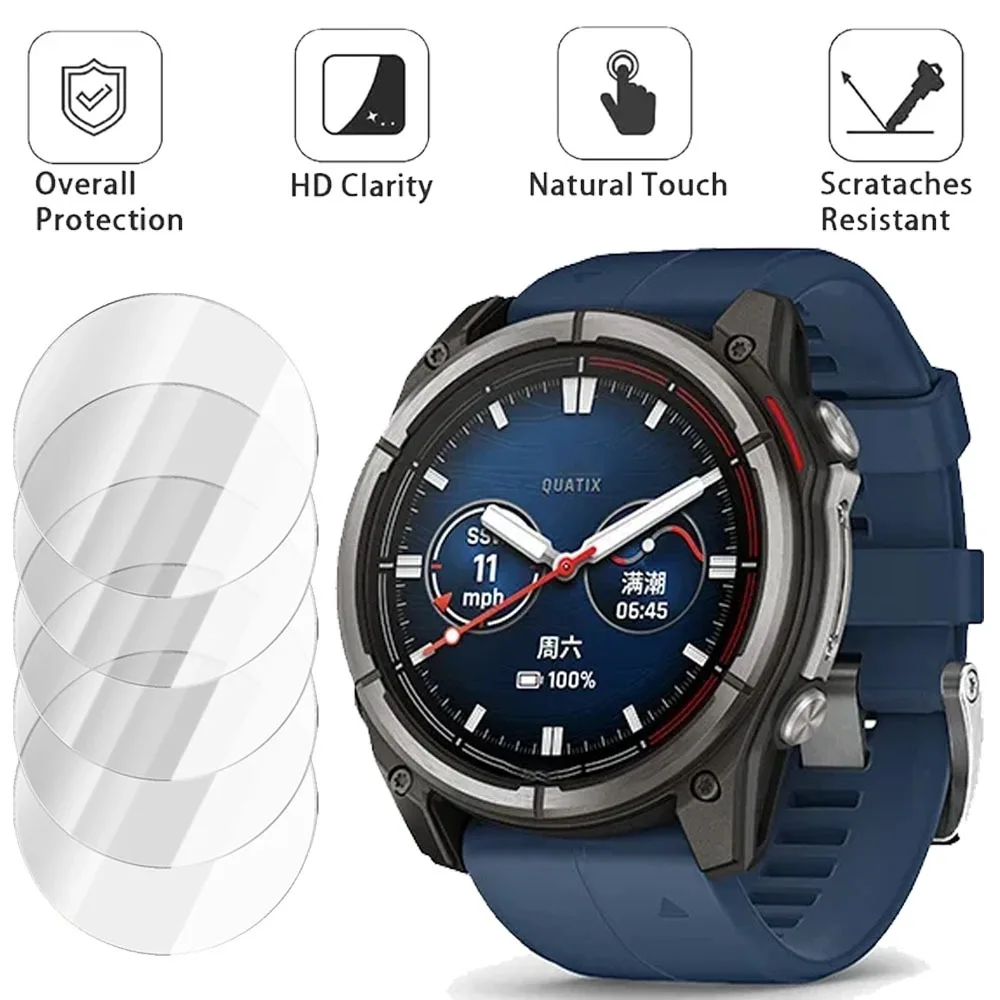 HD Tempered Glass For Garmin Fenix 8 Tactix 8 Quatix 8 Screen Protector Glass Film Forerunner 970 965 570 265 55 Venu 4 Active 6