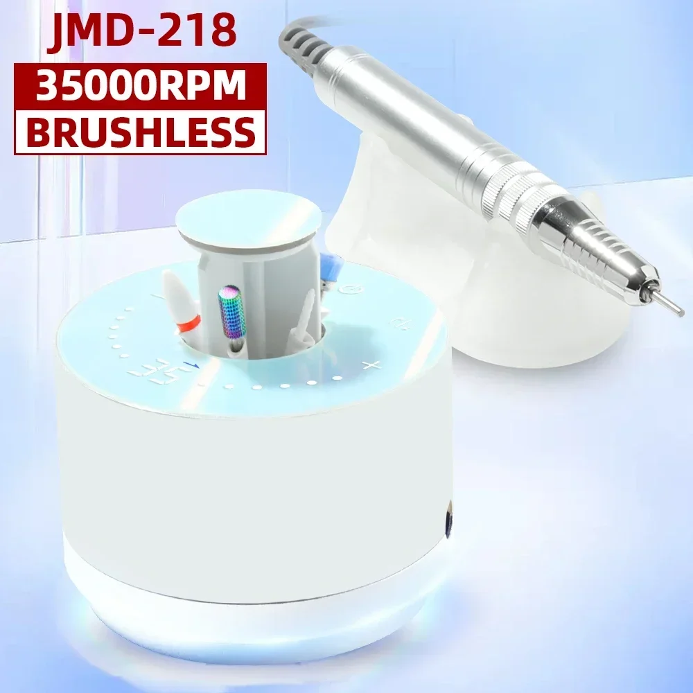 

Jimdoa Modern Design One Touch Screen Electric Strong 35000 RPM Manicure Nail Art Brushless E-File Nail Drill Machine