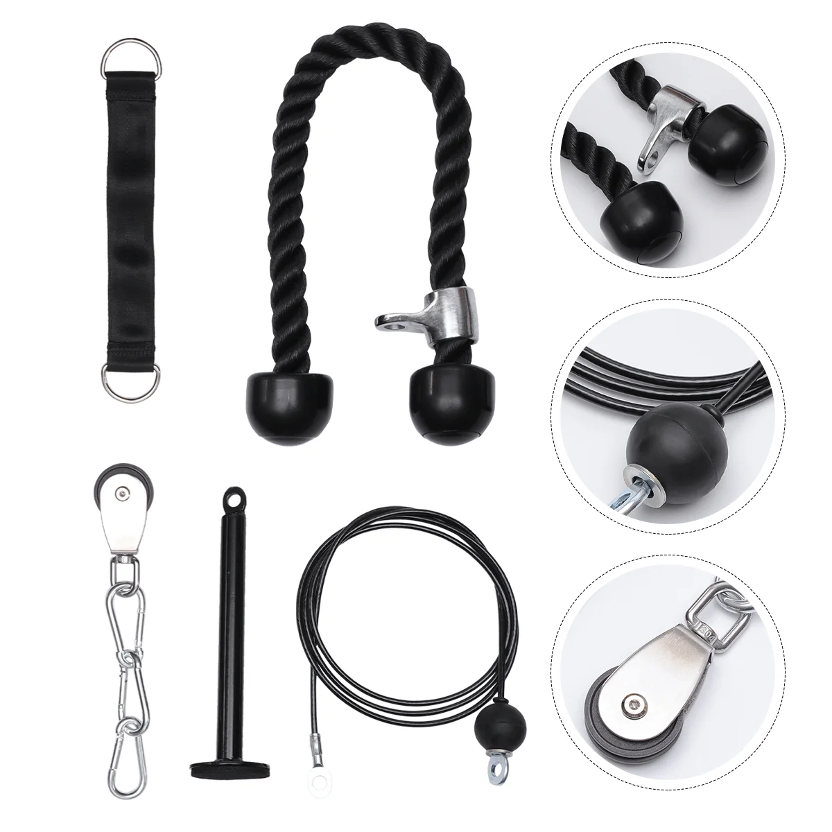 

Fitness Equipment Set Professional Arm Trainer Durable Exercise Tool Pulley System Triceps Extension Tools