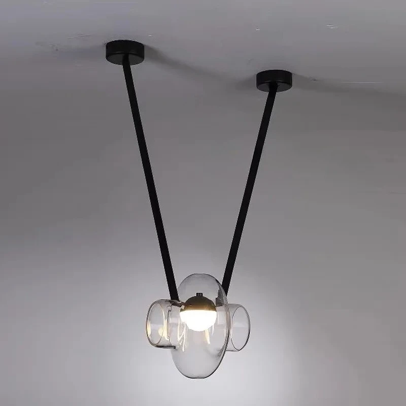 Lampe suspendue en verre de style nordique, design moderne et créatif, pour bureau, îlot de cuisine, terrasse, salon, décoration.