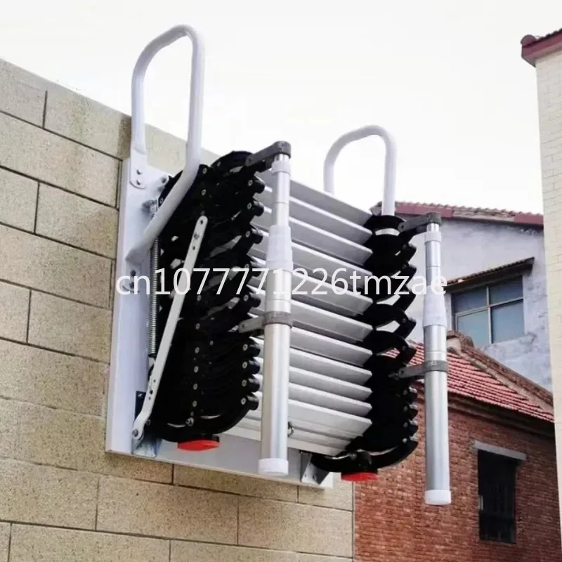 

Indoor Attic Retractable Staircase Outdoor Wall-Mounted Telescopic Step Ladder Carbon Steel Household Elevator