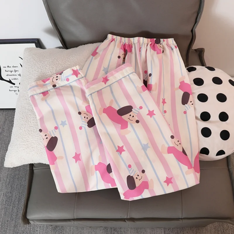 Star Dog Letter Print Cute Kawaii Two-piece Pajamas Set Y2K Sweet Casual Homewear Women\'s Pajamas New V-neck Autumn Pajama Women