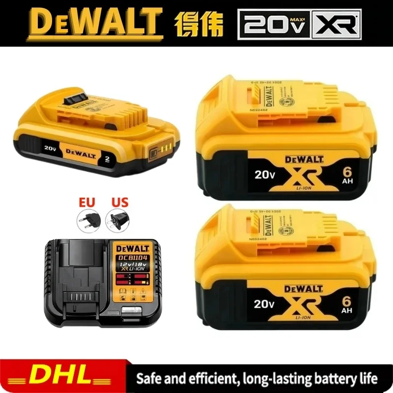 DEWALT 20V 2.0 5.0 6.0 Ah Battery Replacement High Capacity Power Tool Battery