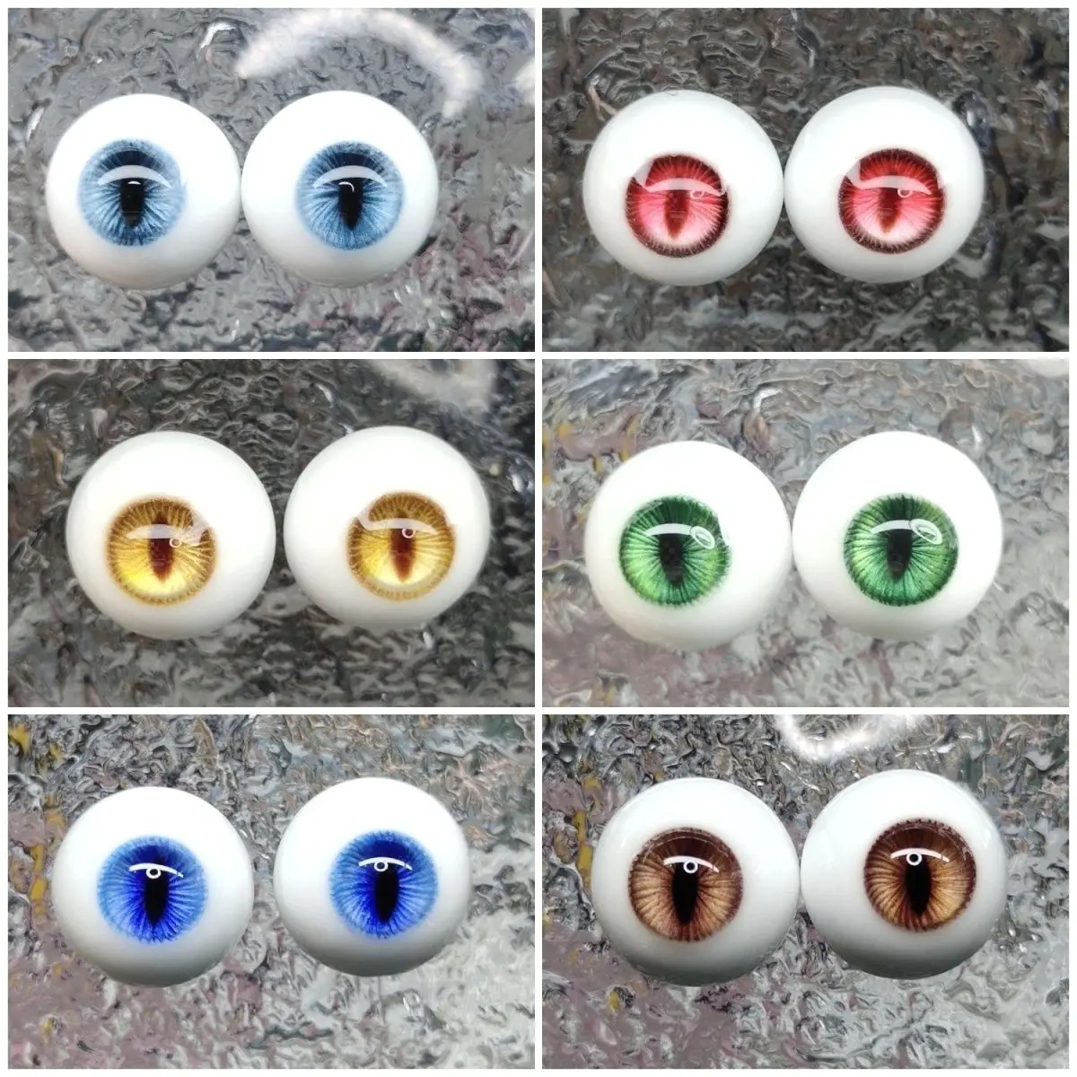 New 12/14/16/18mm Doll's Eyes for 1/3 1/4 1/6 1/8 Bjd Doll Transparent Plaster Eyeball Handmade Diy Girl Toys Doll Accessories