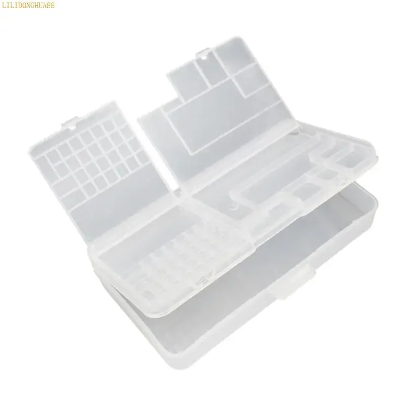 Professional Tool Management Box Double Layer Tray Design Clear View Compartments Heavy Duty Plastic Construction W91B