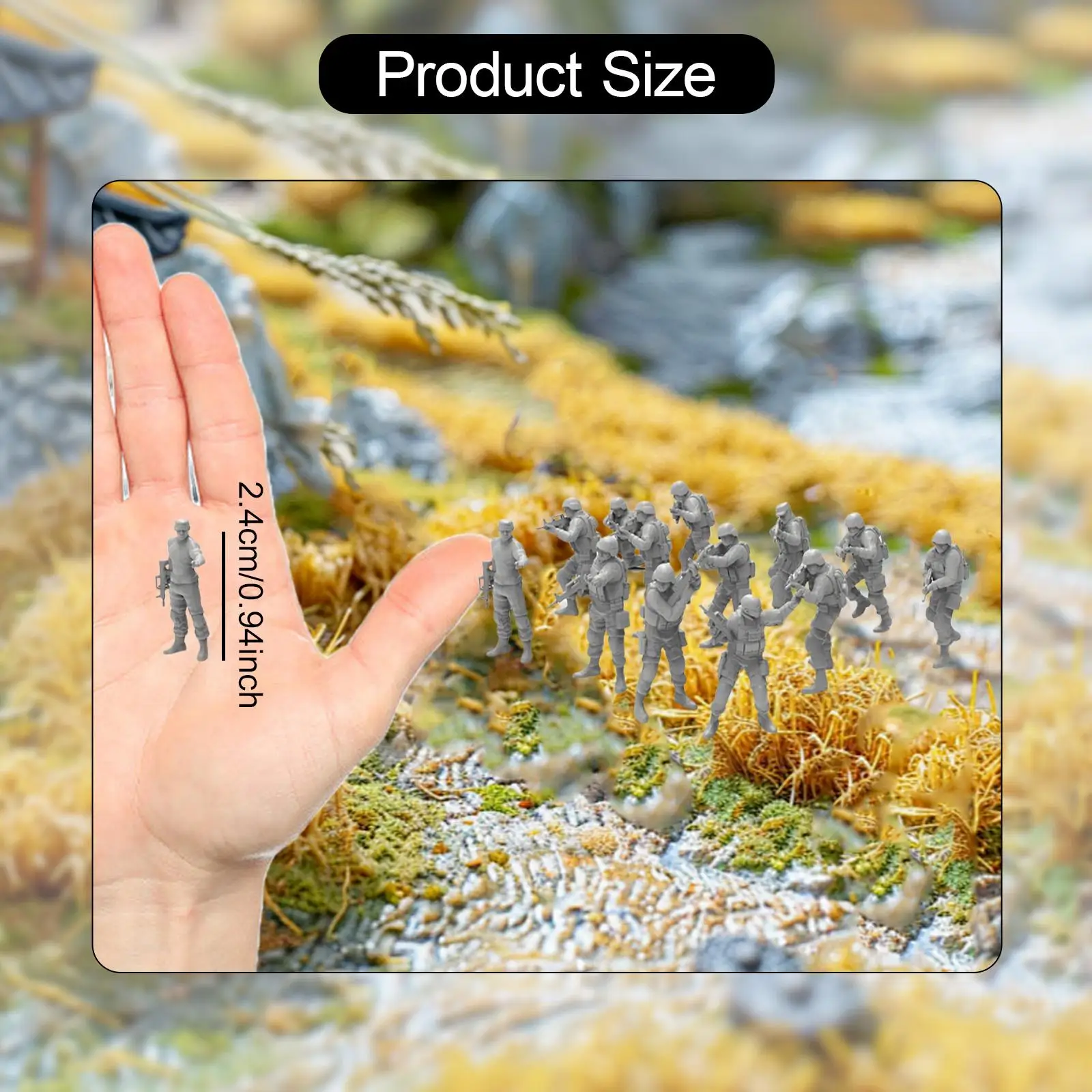 13x 1:72 Figure di persone Mini figurine di persone per la casa delle bambole con scene in miniatura