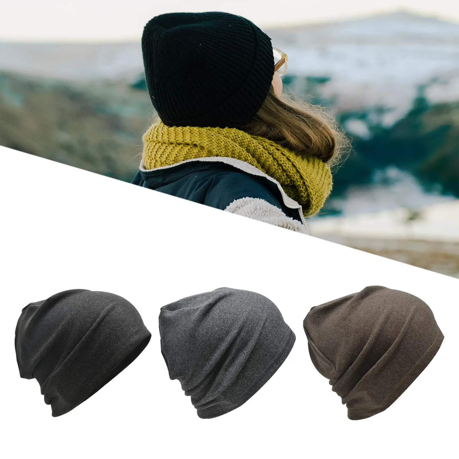 Gorro de invierno para hombre y mujer, gorro ligero a prueba de viento, a prueba de frío, cálido, para correr, actividades al aire libre, montar, esquí de béisbol