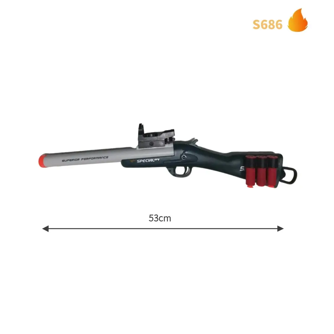 S686 Custodia per cartucce Pirata della pistola EVA Soft Bullet Pistole giocattolo Tiro in modo sicuro per famiglie Giochi di battaglia Sport giocattolo Regali per bambini