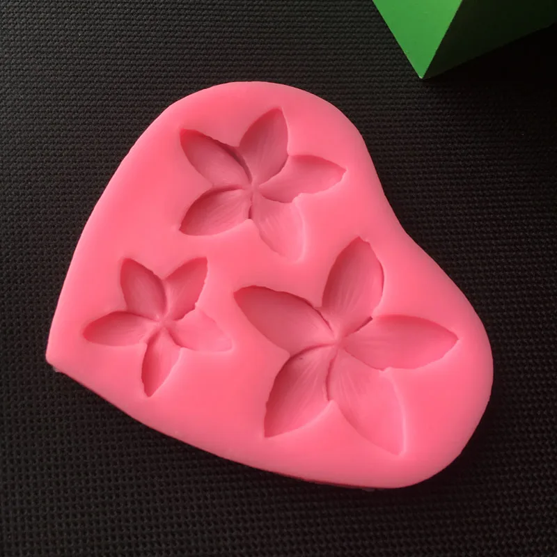 1 piece frangipani flower silicone mold fudge mold sugarcraft cake decoration tool chocolate sugar mold