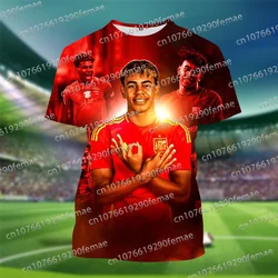 Classic Spanish Yamal Athlete 3D Printed Men's Sports T-shirt Daily Football Fan Commemorative Edition Top