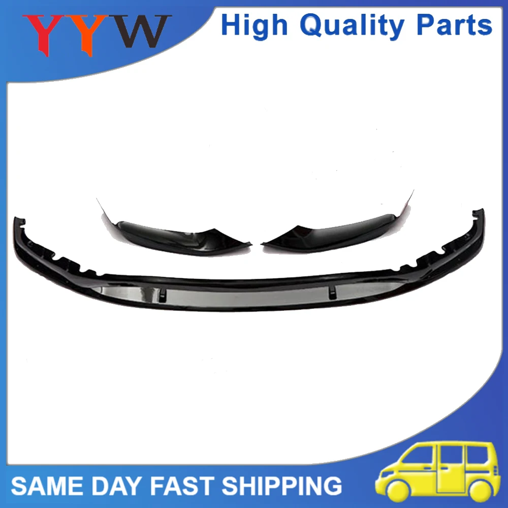 

1Set High Quality Auto Parts Bright Black Carbon Pattern Front Bumper Spoiler Lip Fits For 2017-2020 BMW 5-Series G30 M-Sport