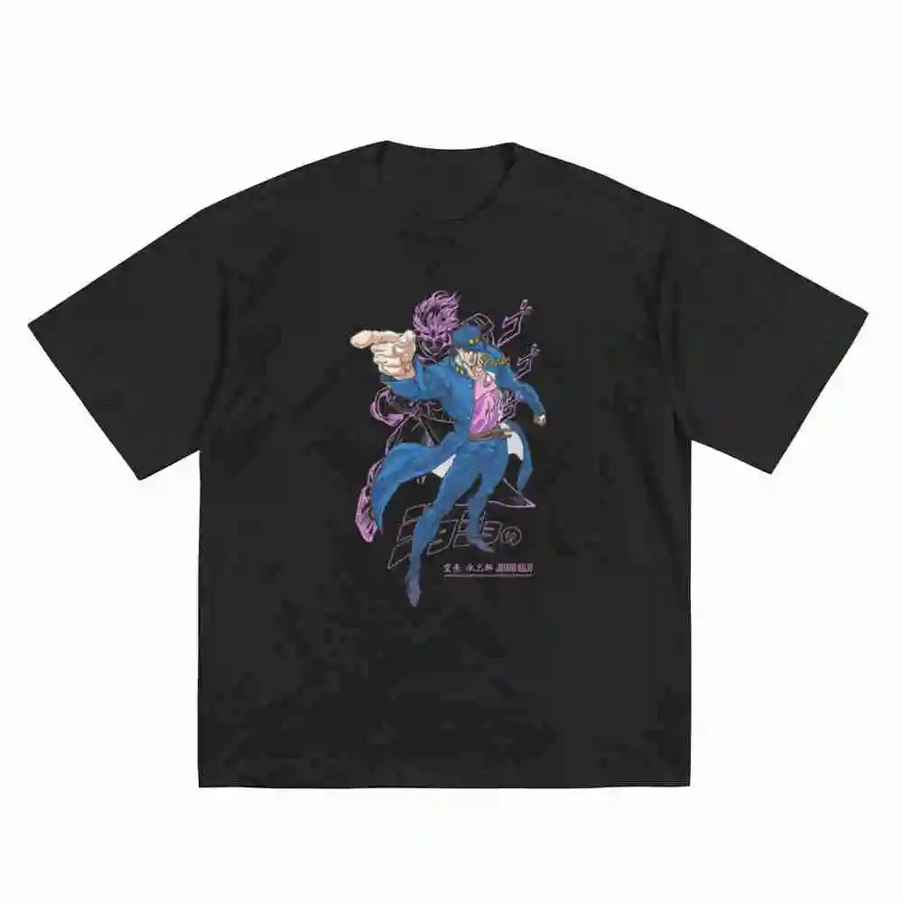 Jotaro Anime Manga Otaku Short Sleeve Tee 100% Cotton T-Shirt