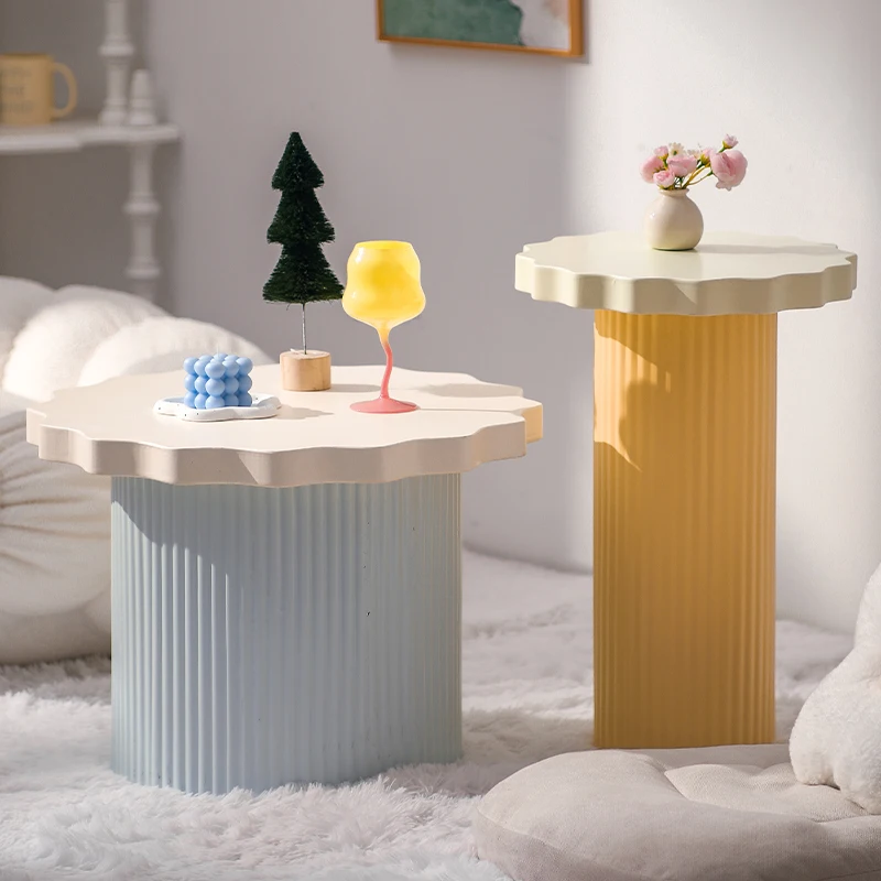 Colorful Dopamine Style Small round Cloud Coffee Table Creative Corner Side Table for Living Room And Apartments