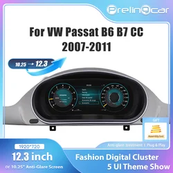 12.3 ''LCD Digitale Instrumentenpaneel voor Volkswagen Maiden B6 B7 CC 2007 8 9 10 11 Jaar Ntg4.5 Autoradio dashboard Cockpit