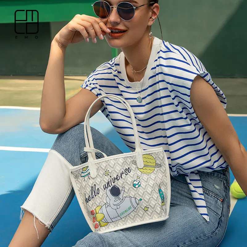 

Ele Large Capaci Tote Bag Women's Mother Bag Unique Design Handbag Single oulder Dog Tooth fiti Bag by EMO