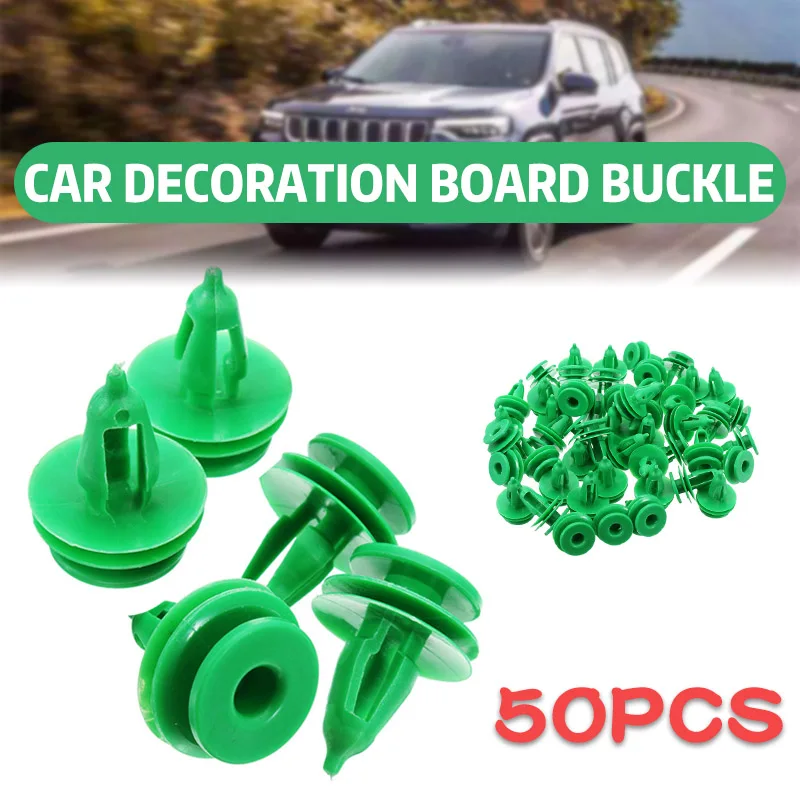 

8mm Plastic Rivets Fasteners Screw Car Fender Bumper Screws Clips Rivets Car decoration board buckle Accessories green