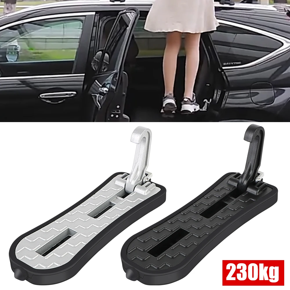 

230kg Loading Car Door Pedal Roof Rack Latch Hook Holder Foot Step Pedal Extender Emergency Hammer 2 In 1 Automotive Accessories