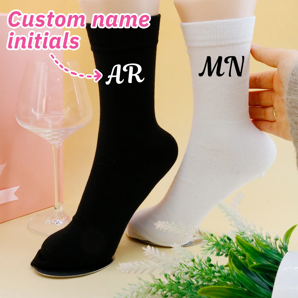 

Носки с индивидуальной надписью, персонализированные черные носки, мужские носки с индивидуальной надписью, носки для женщин, свадебные подарки с возможностью персонализации