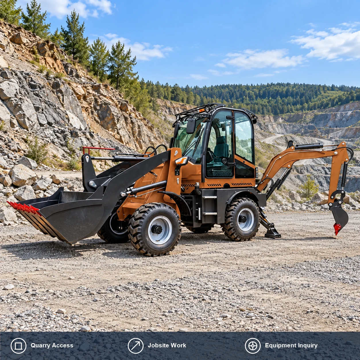 Backhoe Loader for Drainage Ditch Digging and Earth Moving Versatile Equipment for Rural Property Maintenance