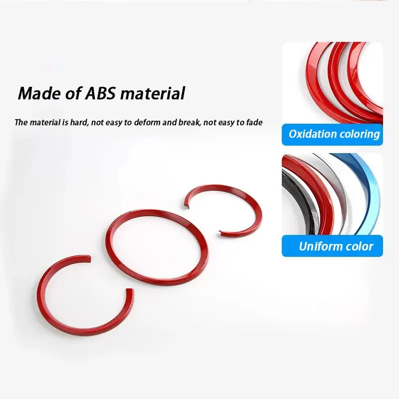 

ABS Car Dashboard Decorative Frame Trim Ring Cover Accessories For Porsche Cayenne 92Y 9YA 2011-2024 Macan Boxster 718 Cayman