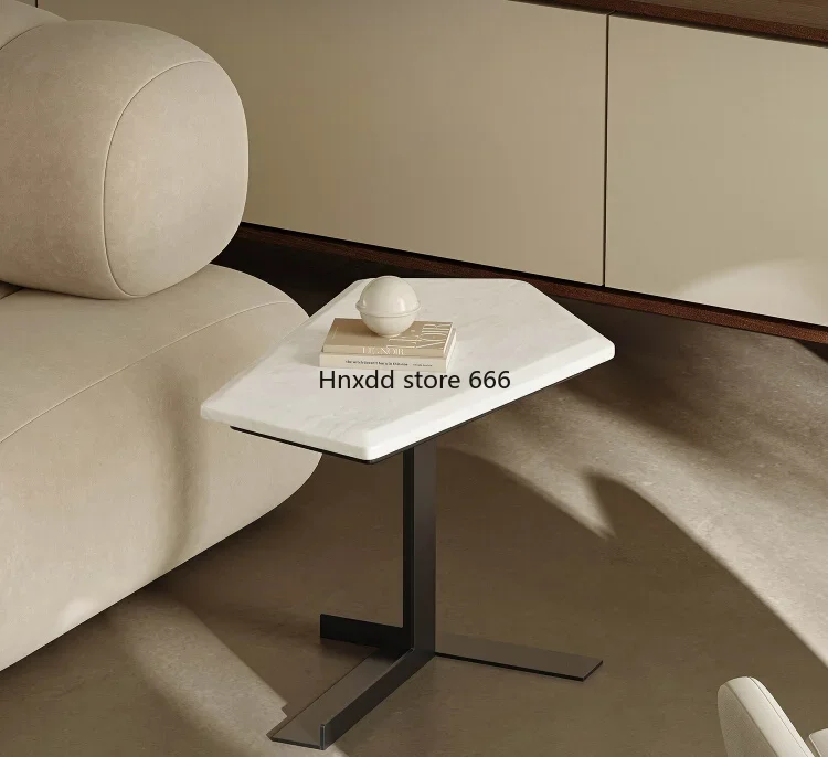 Italian light luxury marble c-shaped edge table