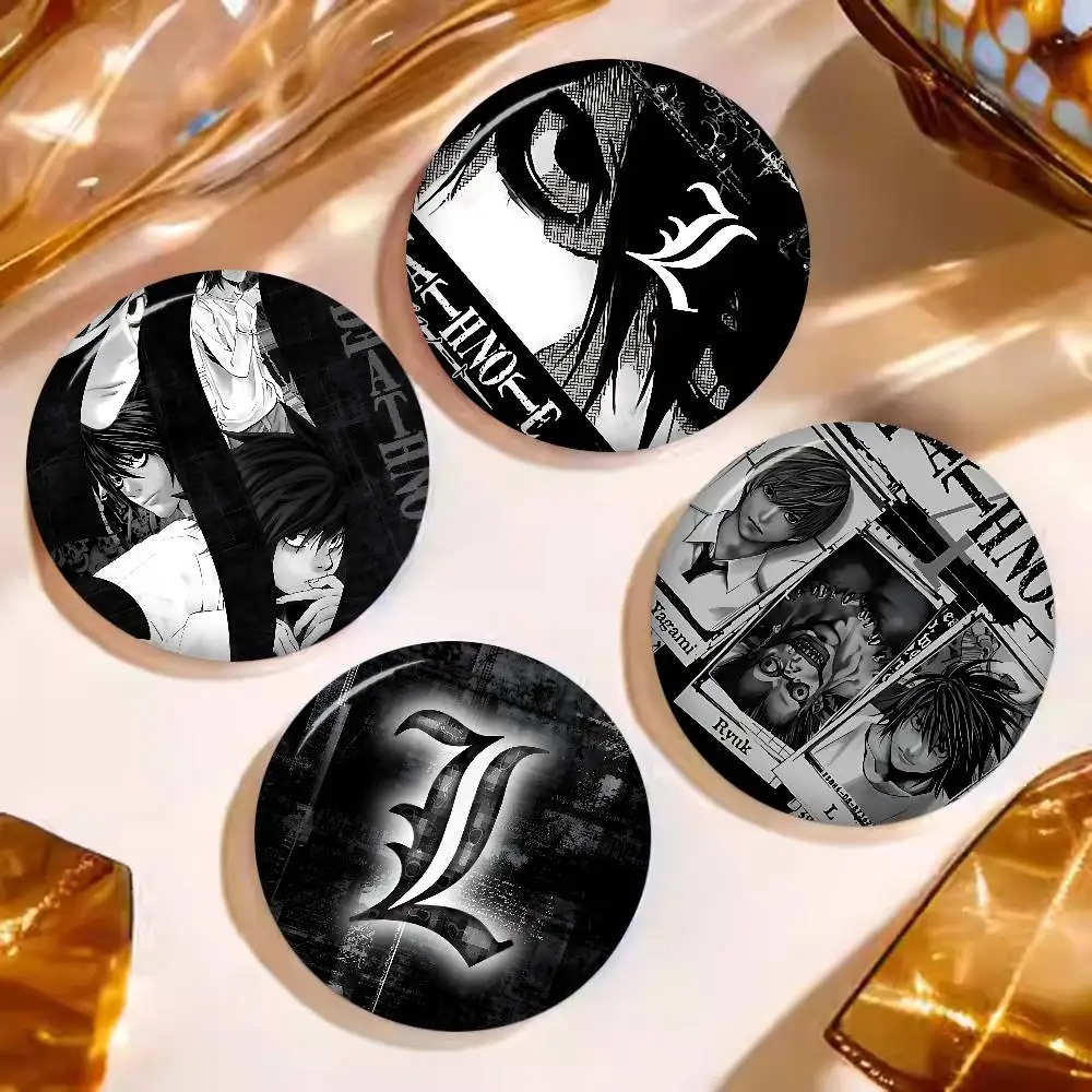 D-Death Note 58mm Handmade Brooch Cartoon Cosplay Badge on Backpack Jewelry Accessories Gifts