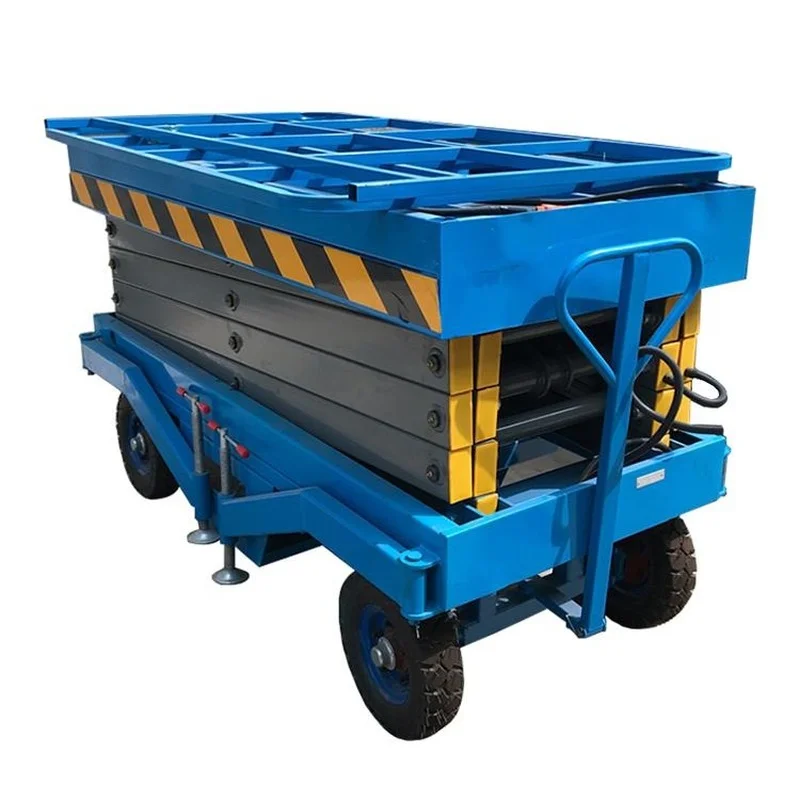 YG Portable Car Double Hydraulic  Electric Wheel Alignment Scissor Lift Dumper Self Propelled