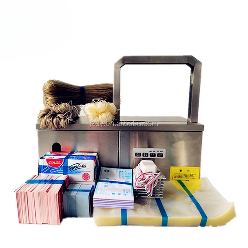 Opp Film Paper Packing Box Strapping ToolsMultifunction Small Automatic Book Magazine Strap Currency Banding Machine/