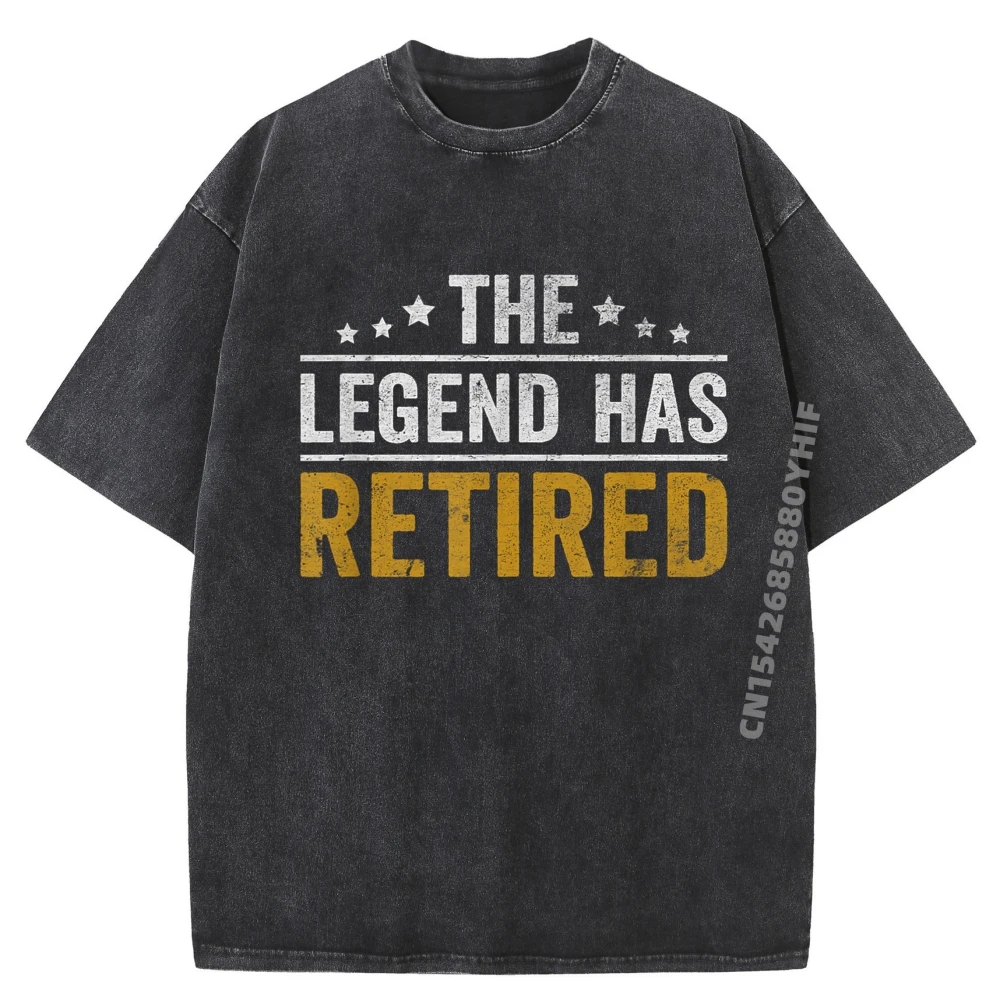 

Забавная футболка с рисунком The Legend Has Retired, официально пенсионная футболка Camisas Basicas Hombre, мужская уличная мытая футболка