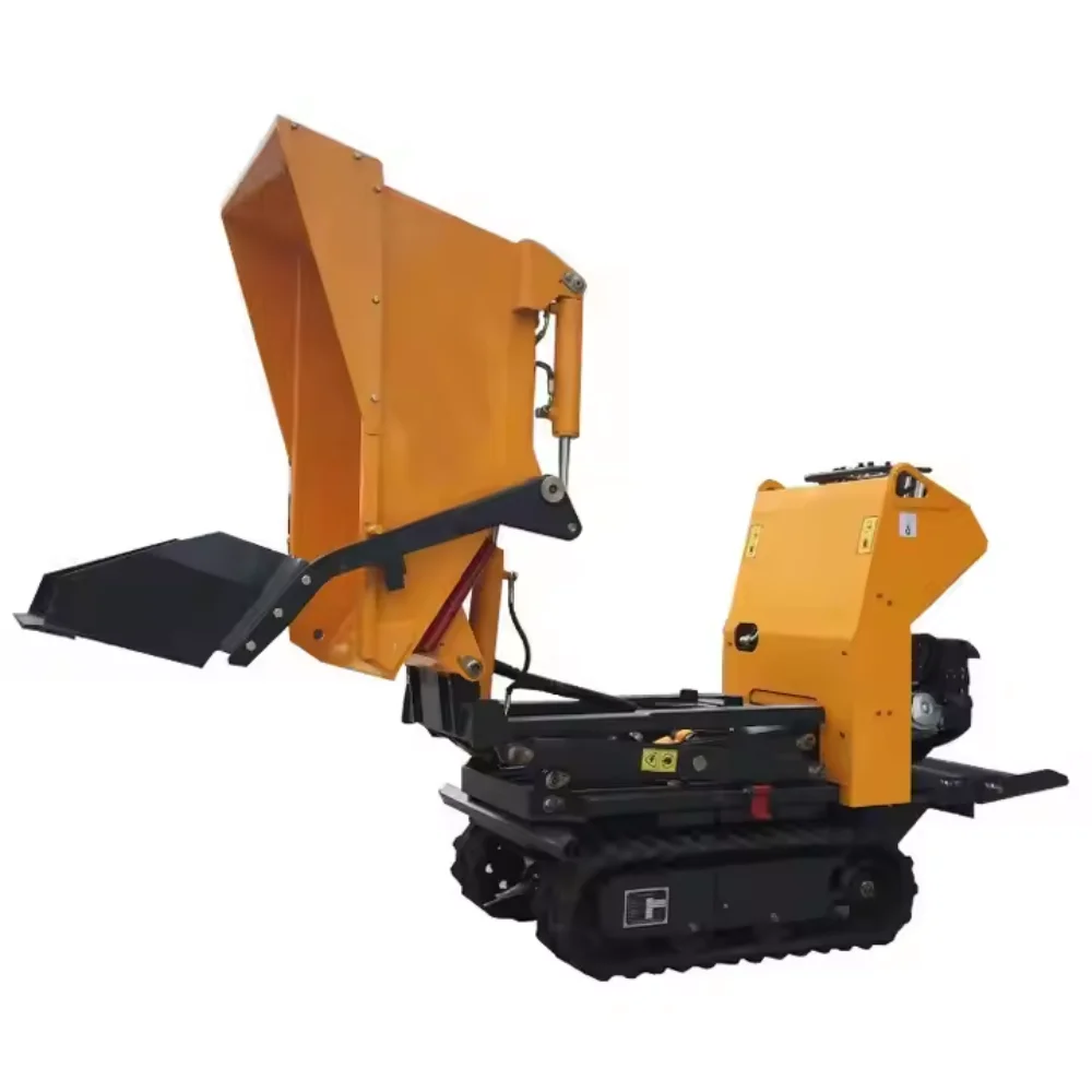 Preço de fábrica crawler dumper 1000kg pequena roda fazenda 500kg rastreado mini caminhão basculante auto carregamento hidráulico mini dumper personalizado