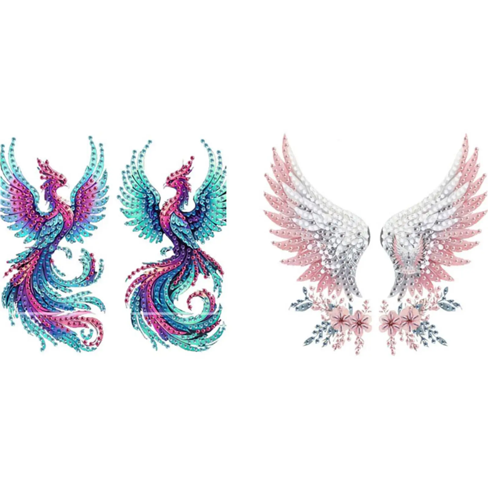 

2pcs 2D Flat DIY Diamond Art Pendant DIY Home Decor Hanging Charm Decor (Angel)