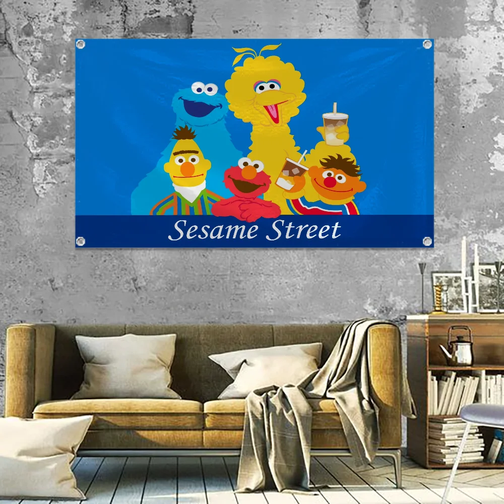 Room Decoration S-sesame Hanging Flags Garden Flag Banner Small Hand-held Flag Wall Decor S-street Flags for Bedrooms Tapestry