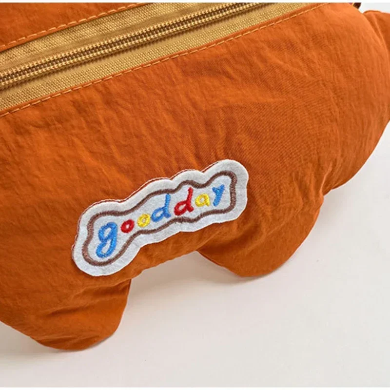 Niedliche Cartoon-Tier-Stickerei Umhängetasche, Bunte Mini-Geldbörse, Leichte Nylon-Kinder-Handytasche, Damen-Schultertasche – Detail 5