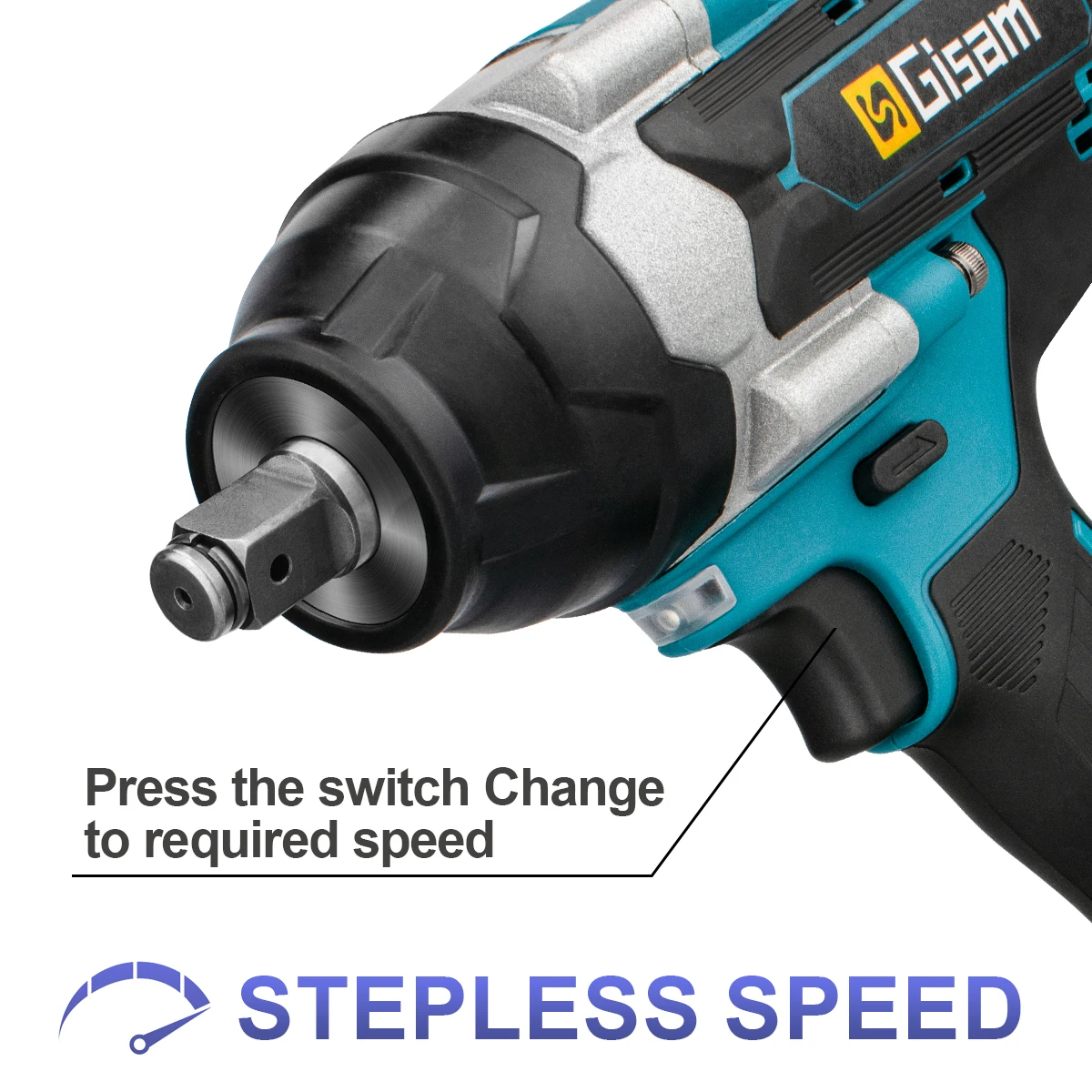 Chave de Impacto sem Fio para Makita, High Torque, Chave Elétrica sem Escova, Reparação Automóvel Recarregável, Bateria 18V Ferramentas Elétricas, 1 ", 2"