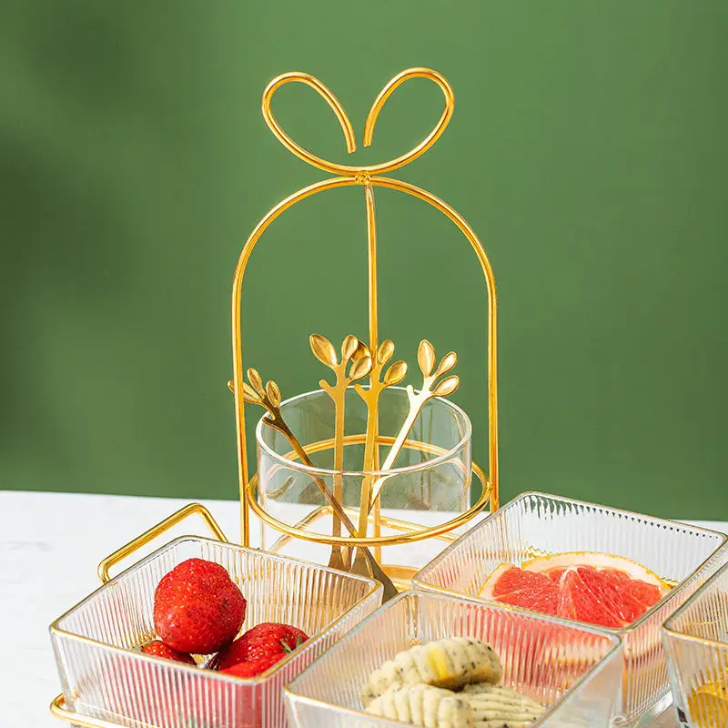 Keranjang Buah Gaya Nordik, Piring Camilan Kaca, Piring Buah, Piring Buah Trendi dan Menarik